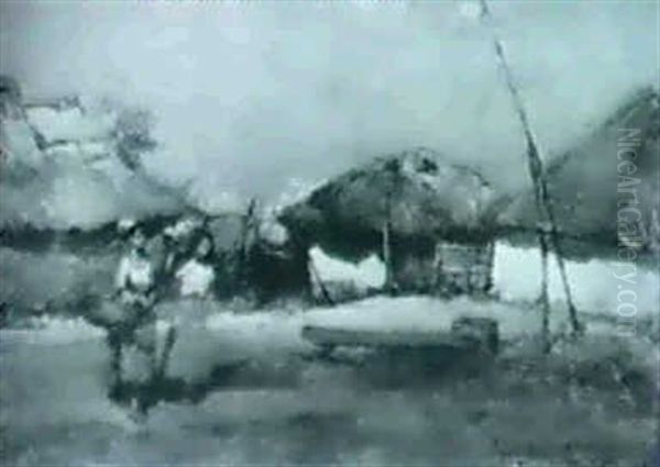 Peasant Women In A Farmyard - view 1