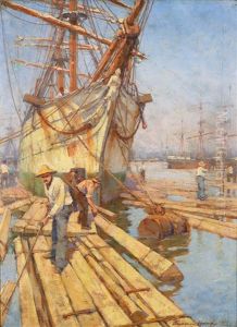 Hamnmotiv Fran Severn, Bristol by Charles Murray Padday