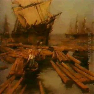 A Timber Port by Charles Murray Padday