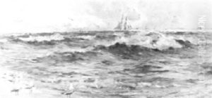 Clipper Ship Off The Coast by Charles Murray Padday