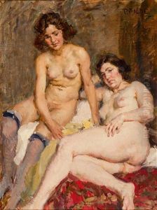 Zwei Weibliche Akte by Paul Paede