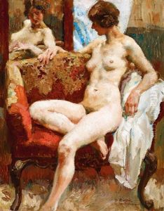 Modell In The Salon by Paul Paede