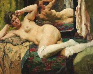 Liegender Frauenakt by Paul Paede
