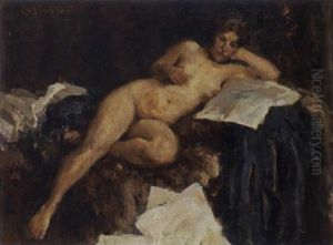 Liegender Frauenakt by Paul Paede