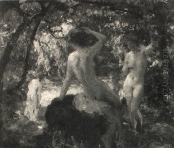 Junge Damen Beim Bade In Der Freien Natur - view 1