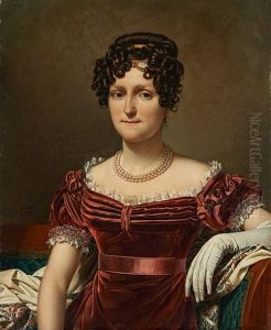 Elegante Au Collier De Perles by Joseph Paelinck
