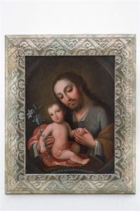 San Jose Con Jesus Nino by Jose De Paez