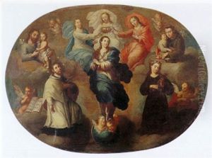 Coronacion De La Virgen by Jose De Paez
