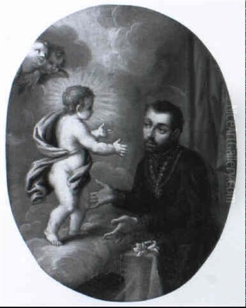 St. Luigi Gonzaga With Infant Christ - view 1