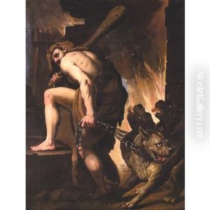 Hercules And Cerberus by Paolo Pagani