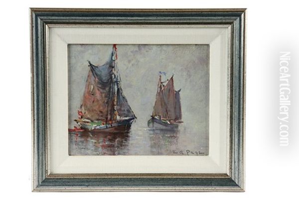 Two Fishing Trawlers In Fog - view 1