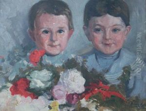 Ninos Con Flores by Pedro Blanes Viale