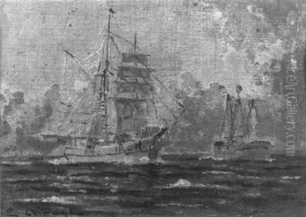 Schooner At Sea - view 1