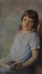 Portrait Of A Seated Young Girl by Marie Danforth Page