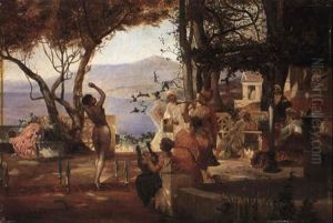 Turkish Village With Dancer by William Page