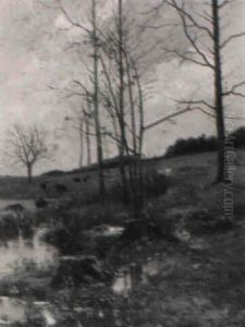 Fruhherbstliche Moorlandschaft Mit Rehen Am Wasser