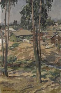 Laundry Drying In The Sunshine by Jules Eugene Pages