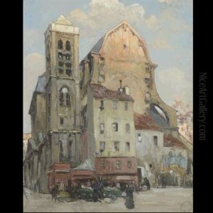 A Busy Evening On A French Street