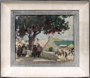 French Market Place by Jules Eugene Pages