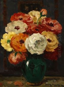 Anemones And The Green Vase