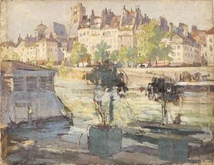 Paris, Bord De Seine by Jules Eugene Pages