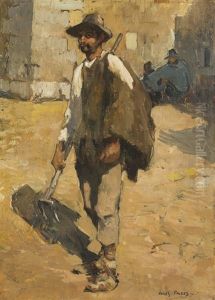 Farming Figure In A Roman Square