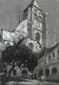 The Old Church Of Treport by Jules Francois Pages