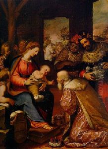 The Adoration Of The Magi by Giovanni Battista Paggi
