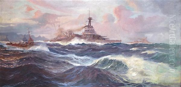 Battleships In Formation - view 1