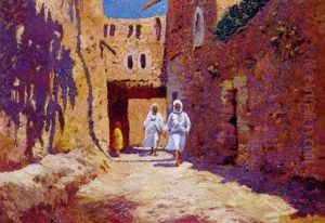 Rue Animee Au Maroc by Jean-Louis Paguenaud