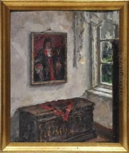 Stubeninterieur Mit Flachdeckeltruhe by Wilhelm Blanke