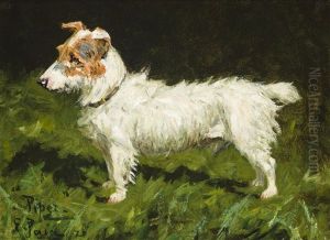 Portrait Of Piper, A Jack Russell Terrier by George Paice