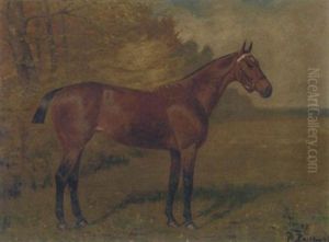 "jenny" A Bay Hunter In A Landscape