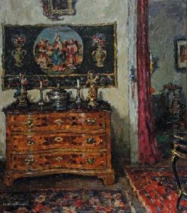 Wnetrze Salonu Z Komoda by Wilhelm Blanke