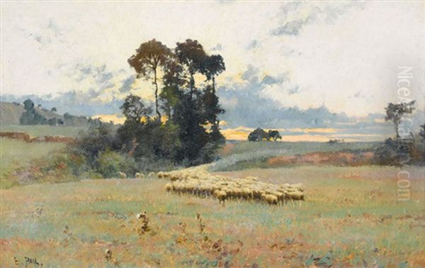 Weite Landschaft Mit Schafherde - view 1