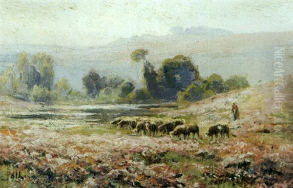 Shepardess With Her Flock - view 1