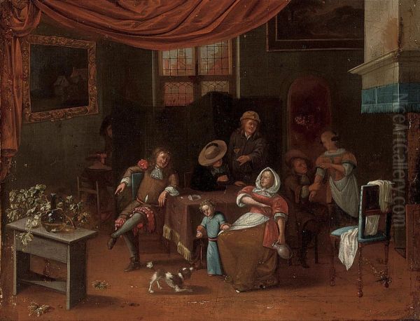 Peasants Making Merry In An Interior - view 1