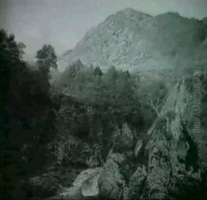 The Junction Of The Machno And The Conway, Near Pandy Mill, North Wales by Robert Tucker Pain