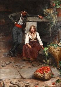 Scena Di Cortile by Pietro Pajetta