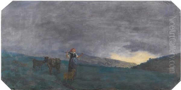 Returning Home From The Pasture - view 1