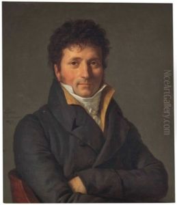 Portrait Of A Gentleman, In A Grey Coat, Half-length by Jacques-Augustin-Catherine Pajou