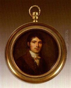 Un Jeune Homme En Redingote Brune Et Foulard Blanc by Jacques-Augustin-Catherine Pajou