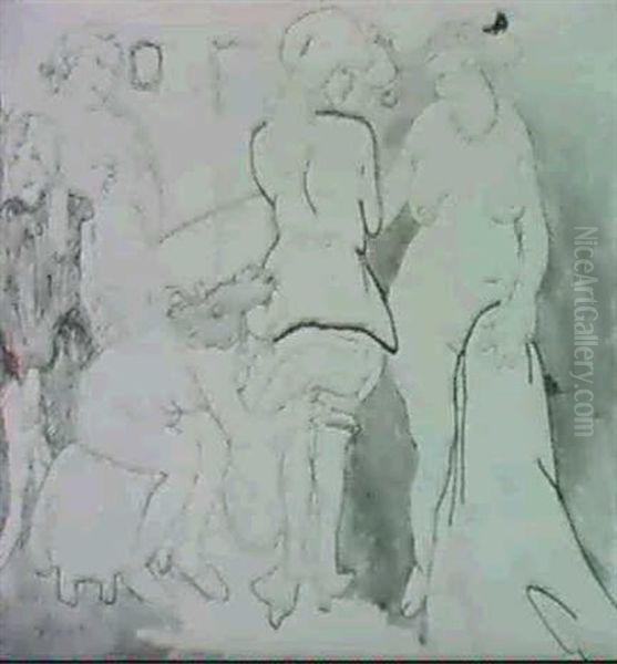 Paar Auf Bank - view 1