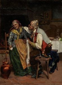 Scherzendes Bauernpaar by Pal (Jean de Paleologue)