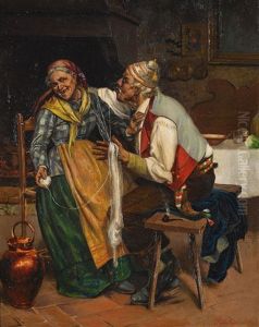 Frivoles Bauernpaar by Pal (Jean de Paleologue)