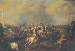A Cavalry Skirmish by Palamedes Palamedesz. (Stevaerts, Stevens)