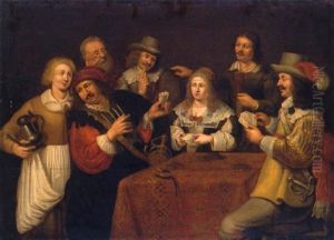 Les Joueurs De Cartes by Palamedes Palamedesz. (Stevaerts, Stevens)