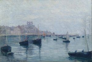 Le Port De Barfleur by Paul Blanvillain