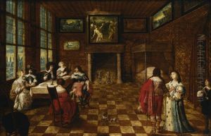 Interior Scene by Anthonie Palamedesz