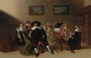 A Wedding Breakfast by Anthonie Palamedesz